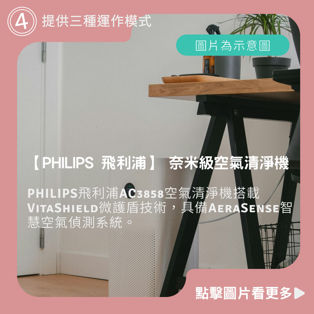 【PHILIPS 飛利浦】 奈米級空氣清淨機 適用26坪 AC3858