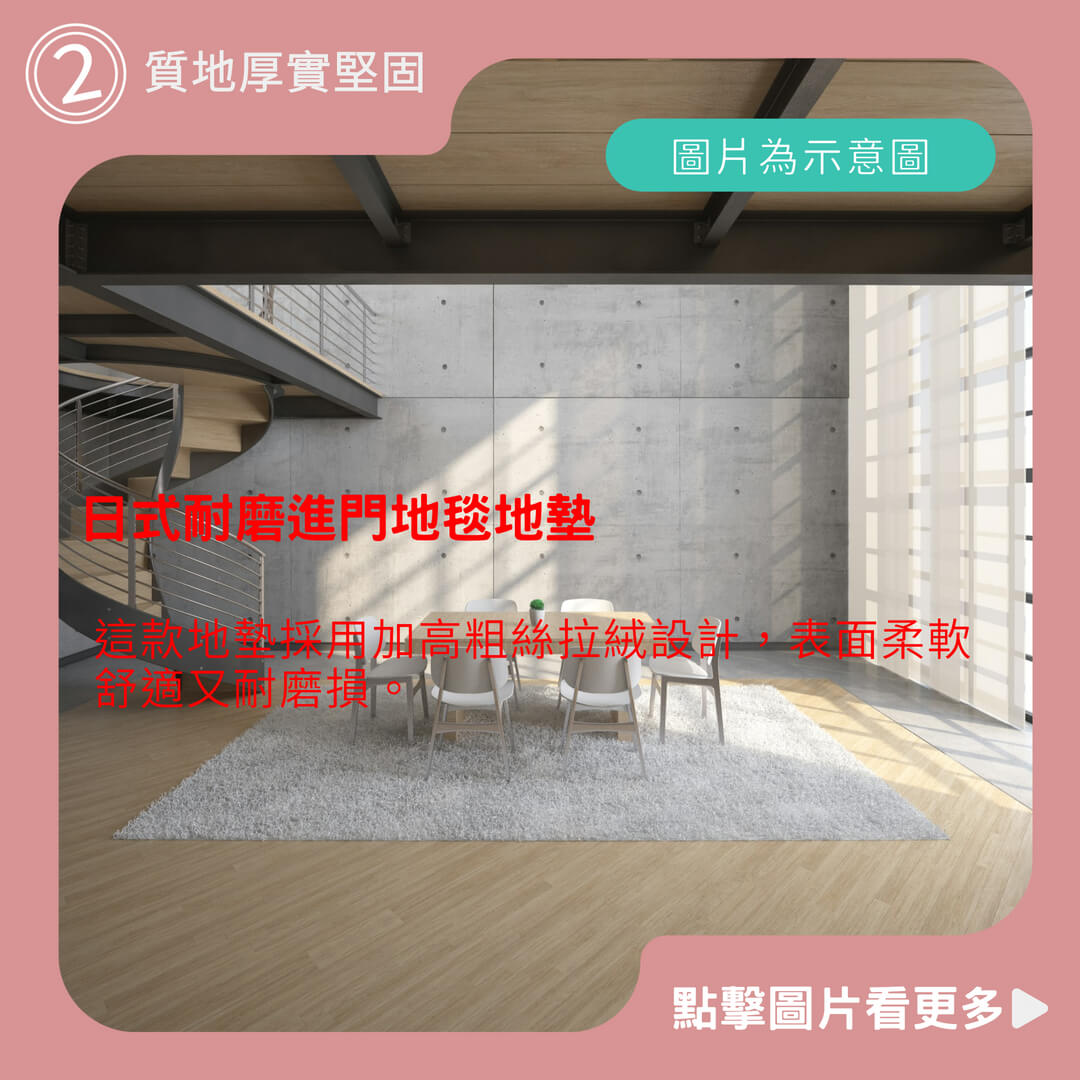 【白色工廠】 地毯地墊 日式耐磨進門地毯地墊 門口除塵地毯地墊 家用防滑腳踏墊