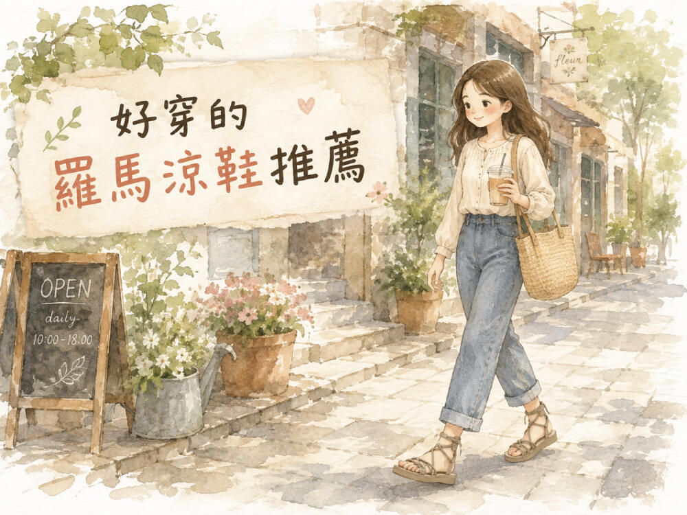 羅馬涼鞋推薦8款，厚底、平底、綁帶款比較