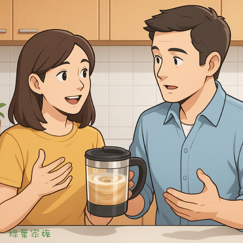 [靜音攪拌] 電動攪拌杯、加熱杯墊、楓木紋電動攪拌杯 400ml-商品特點