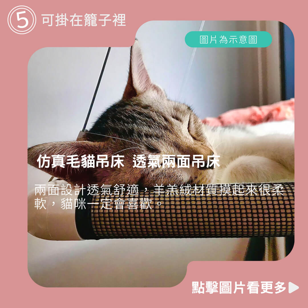 仿真毛貓吊床 透氣兩面吊床 羊羔絨吊床 寵物吊床 貓床墊 可掛式吊床