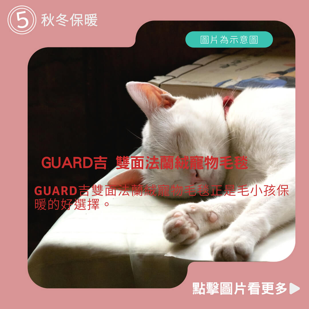 GUARD吉 雙面法蘭絨寵物毛毯 秋冬保暖 寵物墊 深度睡眠窩墊 寵物毛毯 貓窩狗窩