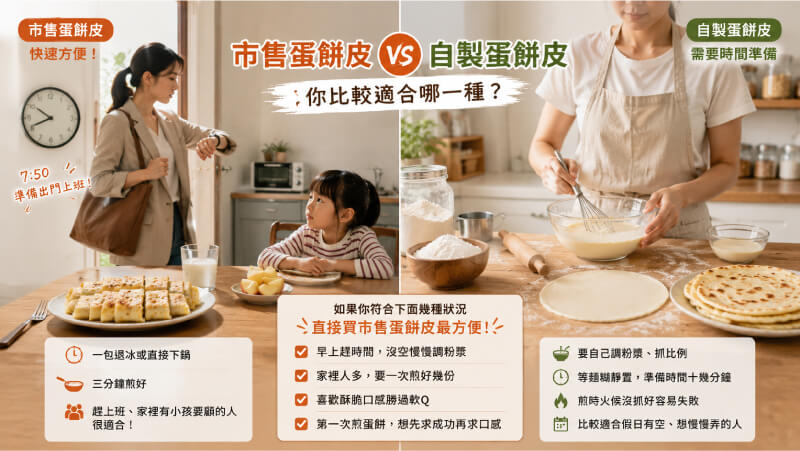 市售蛋餅皮與自製蛋餅皮，差在哪？