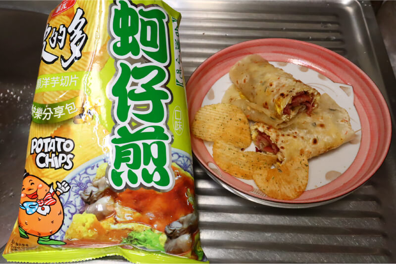 蛋餅皮怎麼煎才好吃？加洋芋片，喜歡玩花樣的人可以試試看