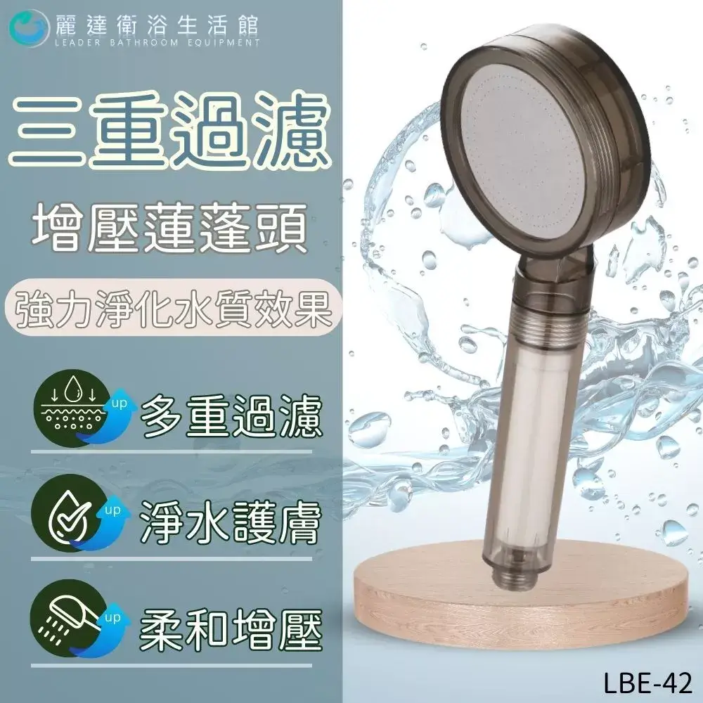 麗達衛浴LBE-42三層過濾蓮蓬頭