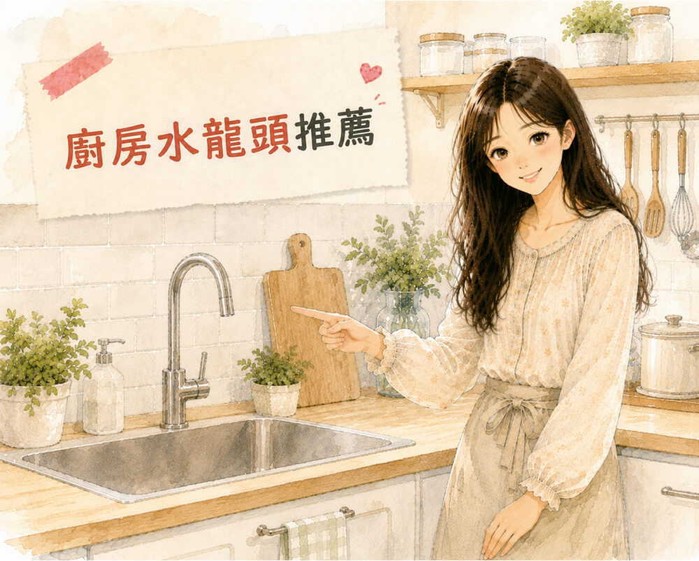 廚房水龍頭推薦，10款壁式與檯面式比較，孔距與螺牙先量再買