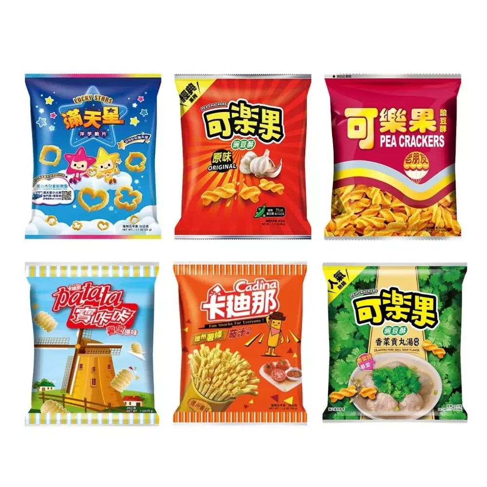 可樂果原味豌豆酥48公克紅色包裝，同賣場還有滿天星、寶咔咔、卡迪那德州薯條