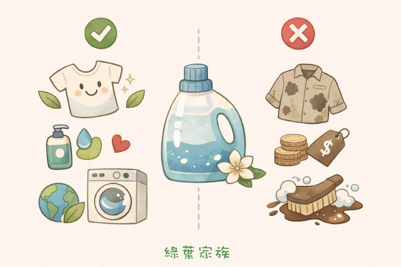 中性洗衣精有什麼優點、缺點? 優點對皮膚比較不刺激，缺點清潔力比強鹼弱