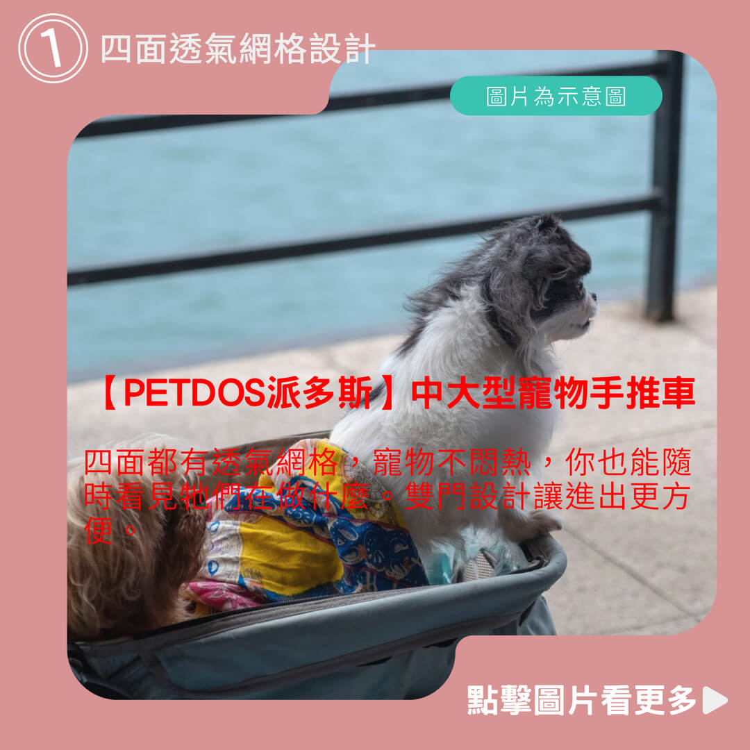 寵物推車推薦【PETDOS派多斯】中大型寵物手推車 寵物推車 狗狗推車