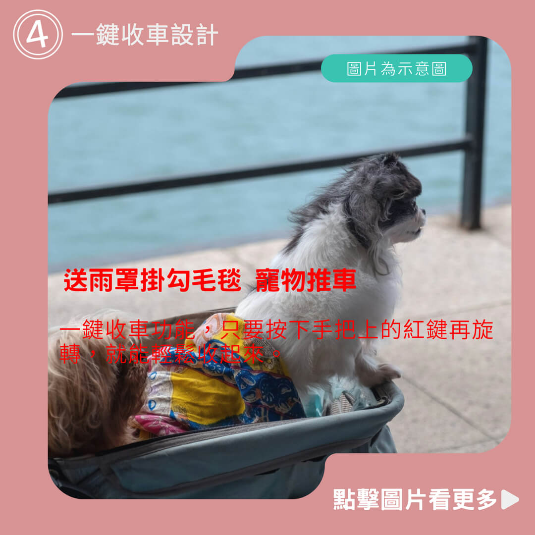 【汪喵派對】 送雨罩掛勾毛毯 寵物推車 狗推車 貓推車 寵物外出推車