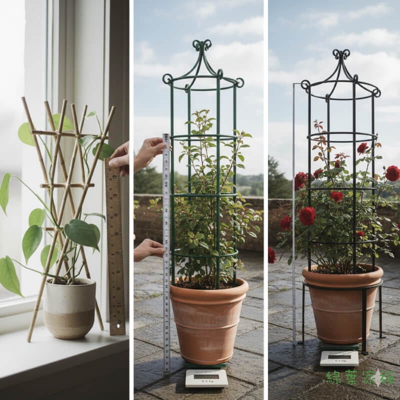 植物固定支架，先看植物高度與重量