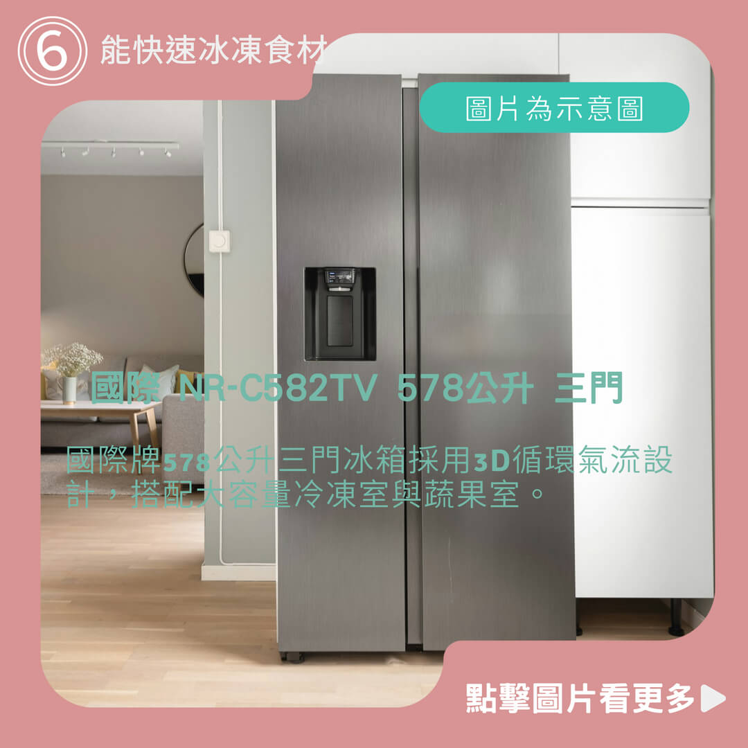 Panasonic 國際 NR-C582TV 578公升 三門 鋼板 冰箱 贈不鏽鋼保鮮盒三件組 神腦生活