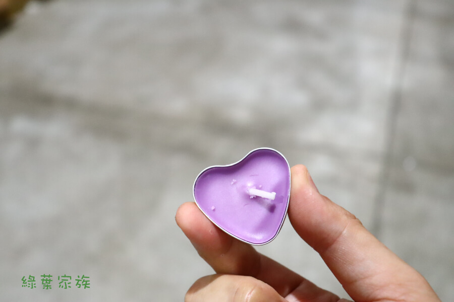 心型小蠟燭紫色 -商品特點