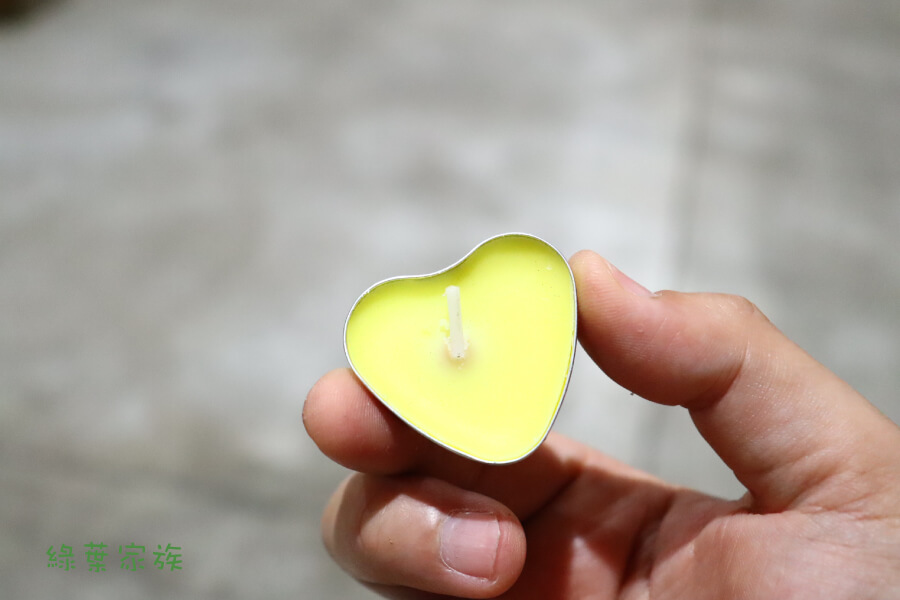 心型小蠟燭黃色-商品特點