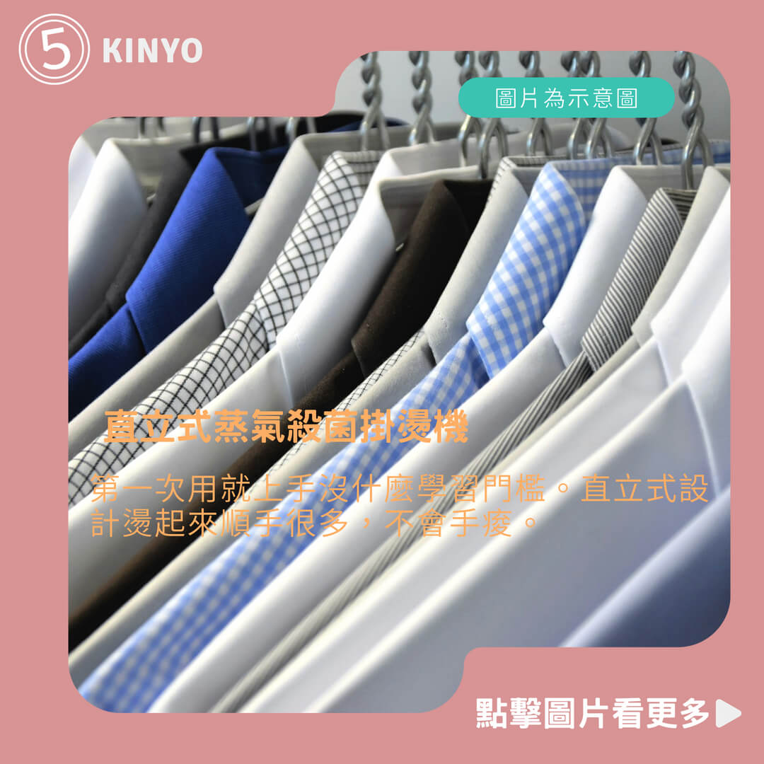 KINYO 直立式蒸氣殺菌掛燙機 (HMH-8490)送毛刷壓線夾 防燙手套
