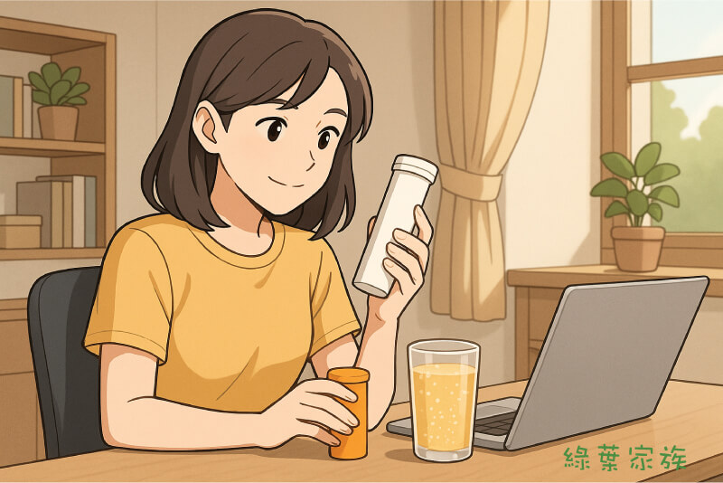 正確使用維他命C發泡錠與錯誤方式
