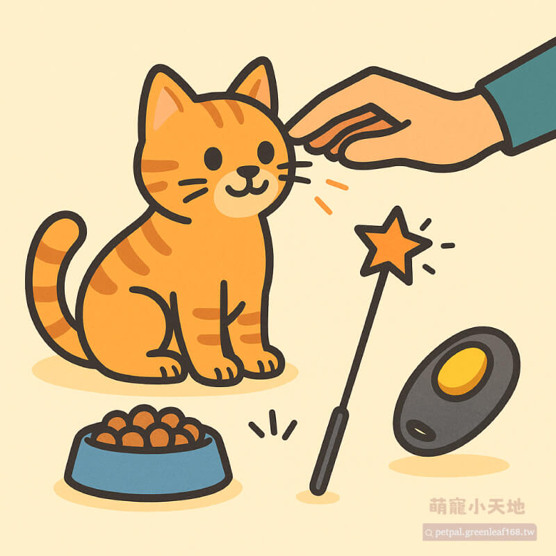 正向獎勵為什麼有用，教貓是「做對給獎勵」。貓做了你要的行為，馬上給牠好處，牠會想再做一次。