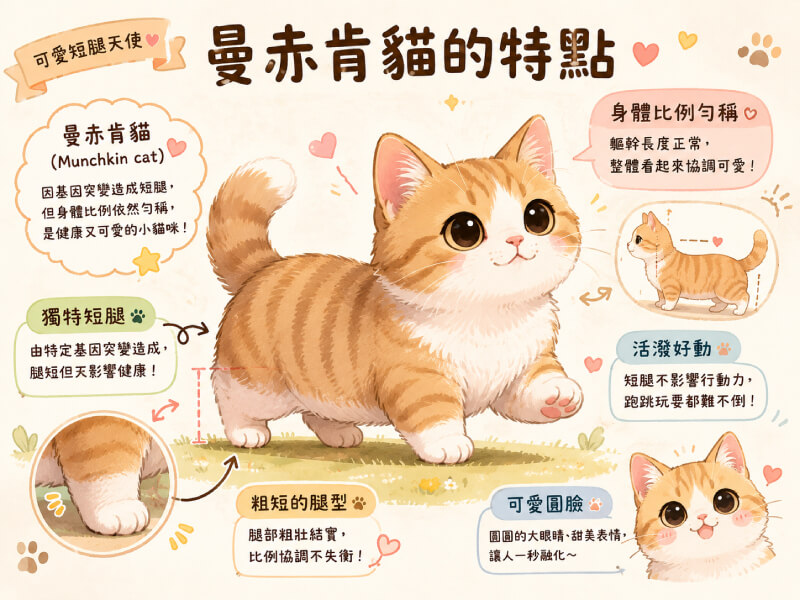 曼赤肯貓的短腿是怎麼來的?