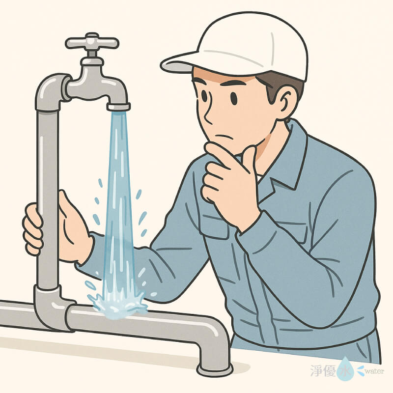 水電有通水管嗎？開水測試才知道有沒有通，通完水管一定要開水測試。
